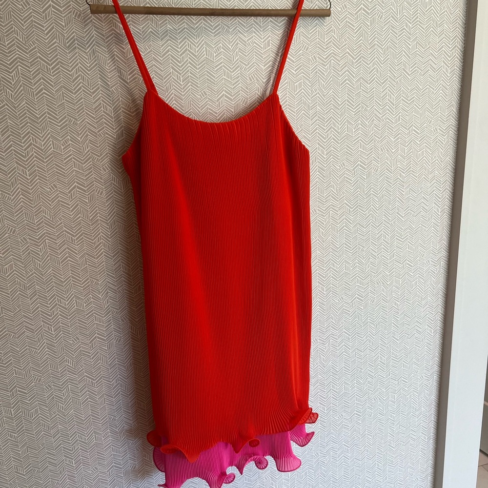 Milly Square Neckline Mini Dress